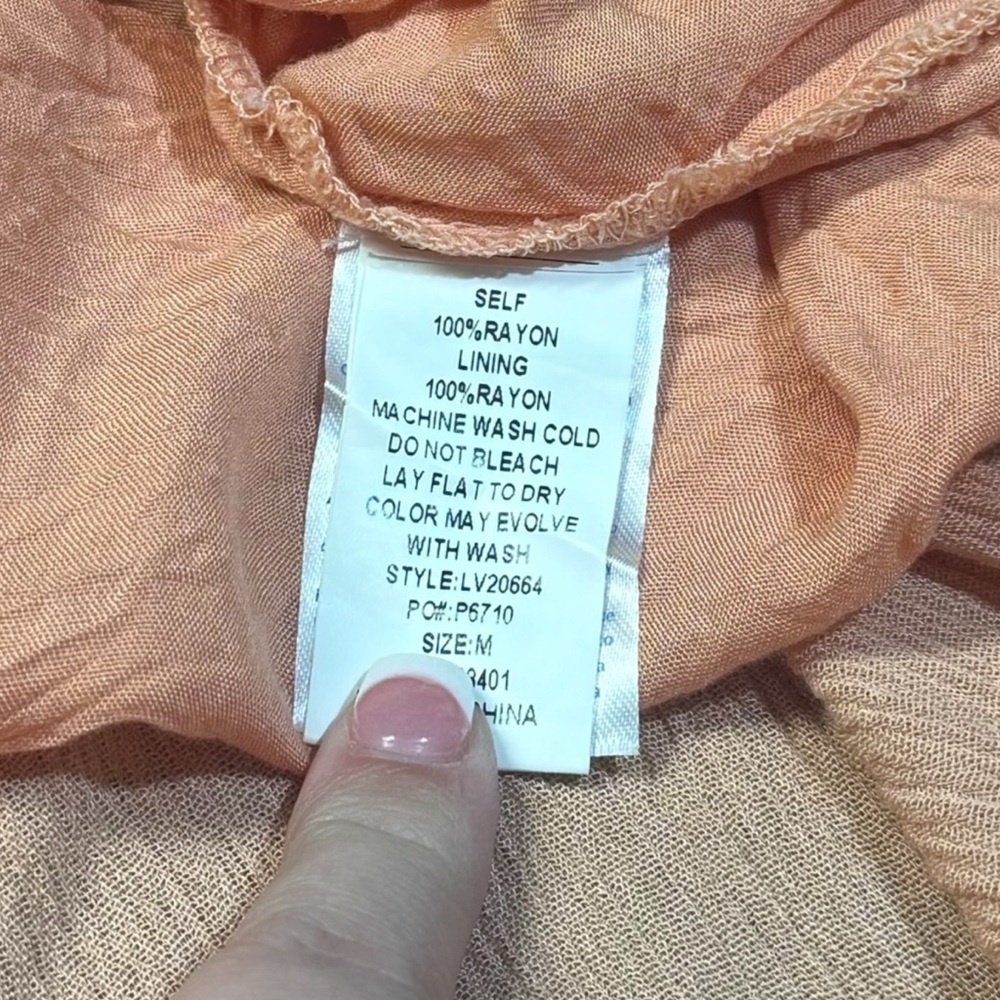 L Love‎ Fairy Ethereal Cottagecore Peasant Bohemian Tiered Gauzy Maxi Dress M - Picture 8 of 12